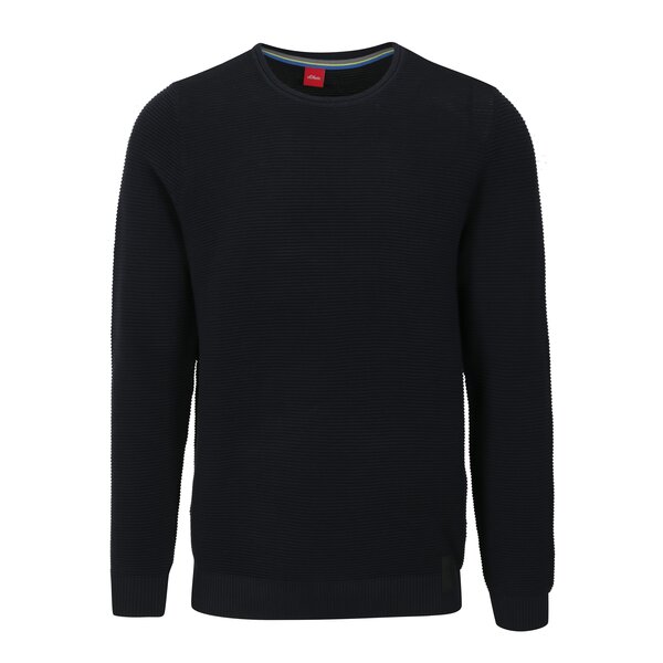 Pulover bleumarin cu model striat pentru barbati - s.Oliver