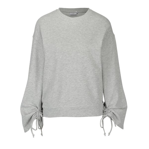 Bluza gri melanj cu snur pentru ajustarea manecilor Jacqueline de Yong Alpha