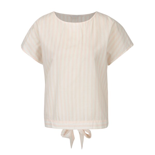 Bluza lejera alb-roz cu dungi si funda la spate Jacqueline de Yong Battle