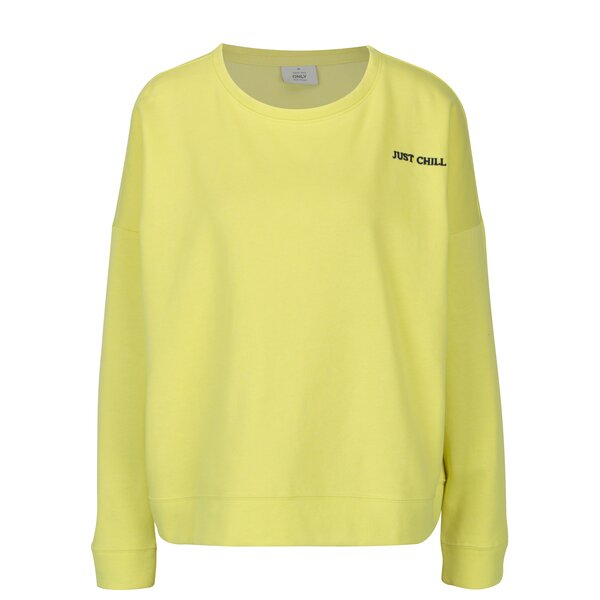 Bluza galben neon cu broderie ONLY Janni