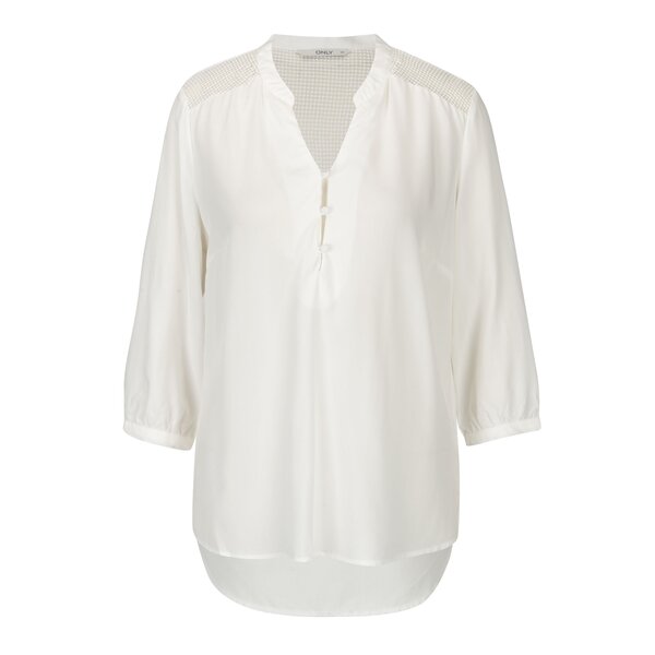 Bluza asimetrica crem cu maneci 3/4 ONLY Paris