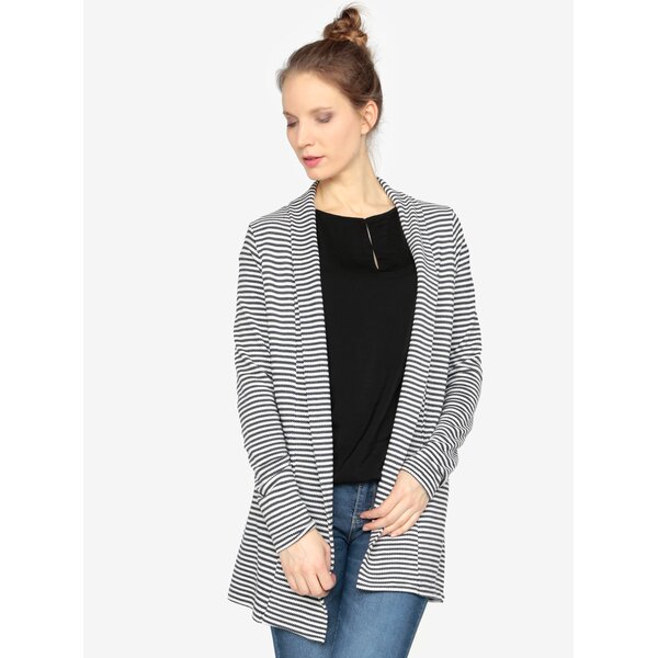 Cardigan crem cu dungi bleumarin pentru femei- s.Oliver