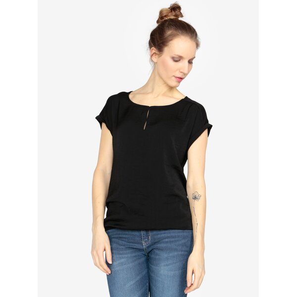 Bluza neagra cu decolteu rotund - s.Oliver