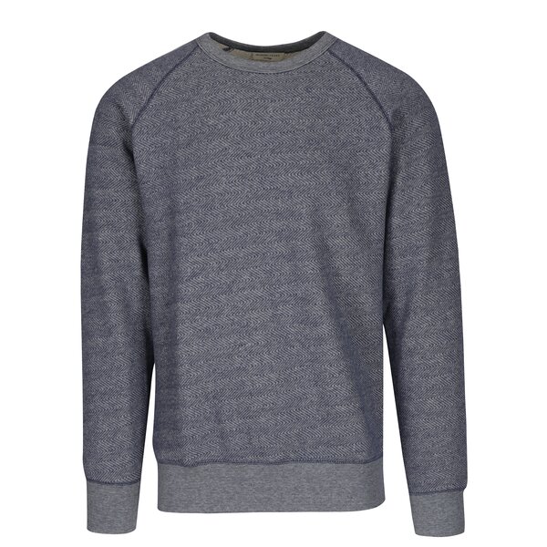 Bluza albastra raglan cu model chevron - Selected Homme Kid
