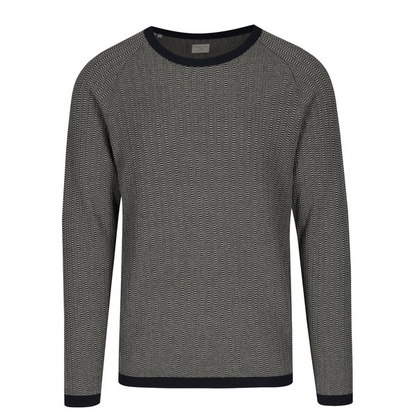 Pulover bleumarin cu model tricotat - Selected Homme Lambert