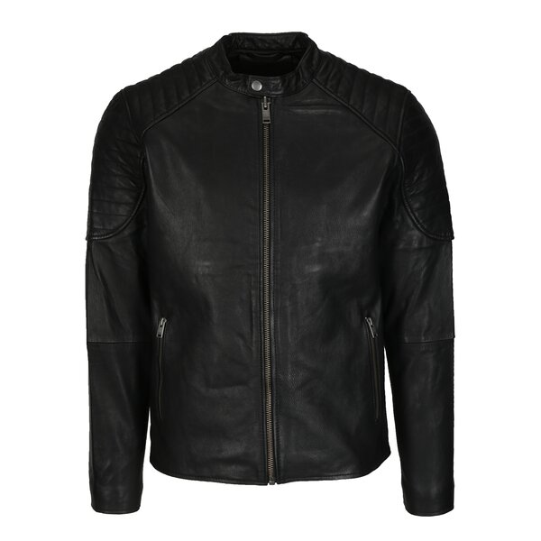 Jacheta neagra din piele - Selected Homme Lloyd