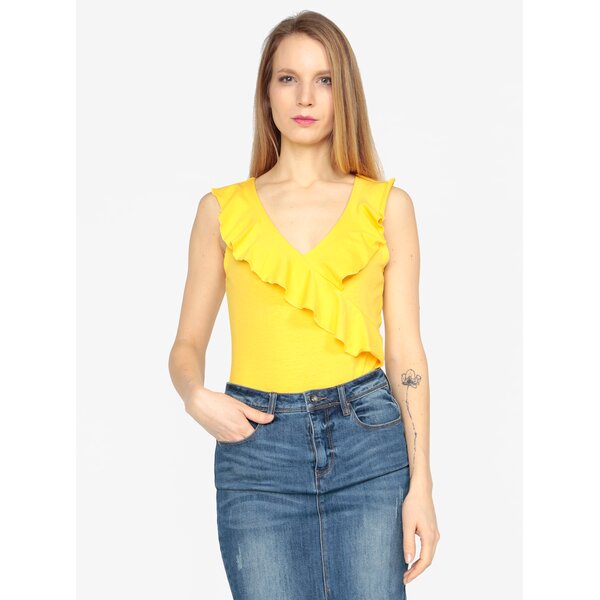 Body galben cu volane - VERO MODA Lally