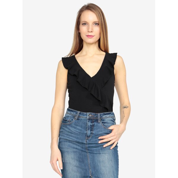Body negru cu volane - VERO MODA Lally
