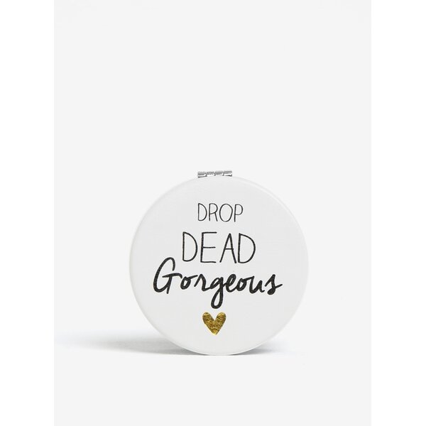 Oglinda compacta alba cu print - CGB Gorgeous