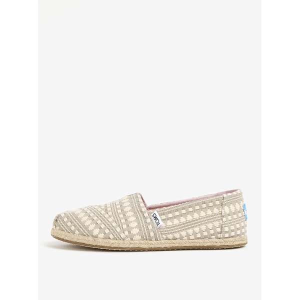 Espadrile alb & gri cu model etnic pentru femei - TOMS