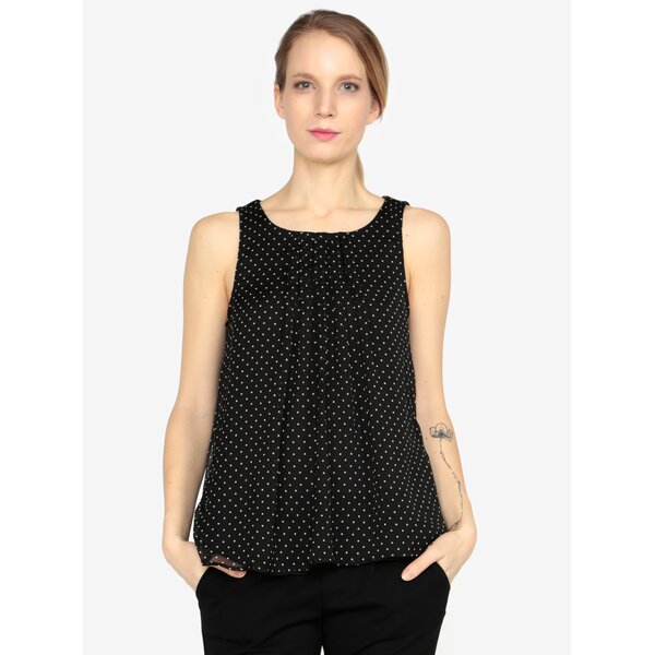Top negru cu buline VERO MODA Lotta