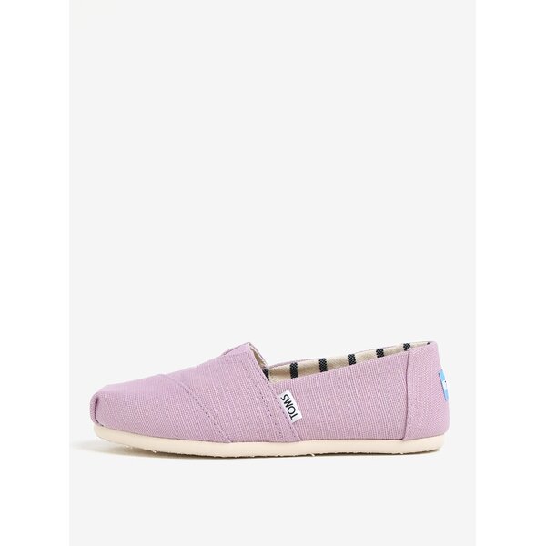 Espadrile mov cu insertie elastica si logo pentru femei - TOMS