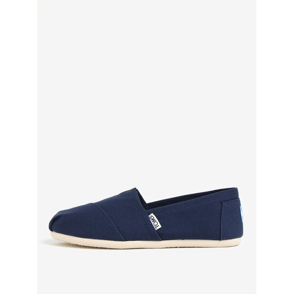 Espadrile bleumarin cu insertie elastica si logo pentru femei - TOMS