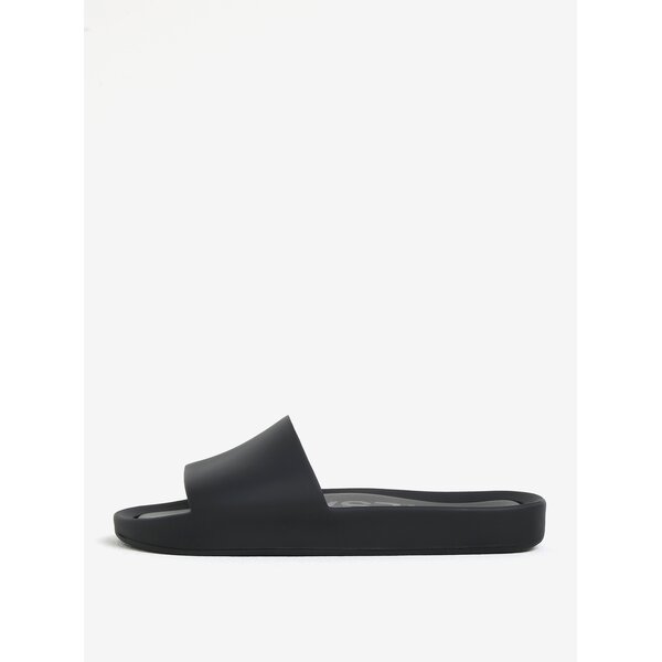 Papuci negri cu aspect mat Melissa Beach Slide