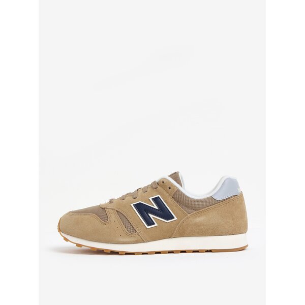 Pantofi sport bej din piele intoarsa cu insertii de plasa pentru barbati - New Balance ML373