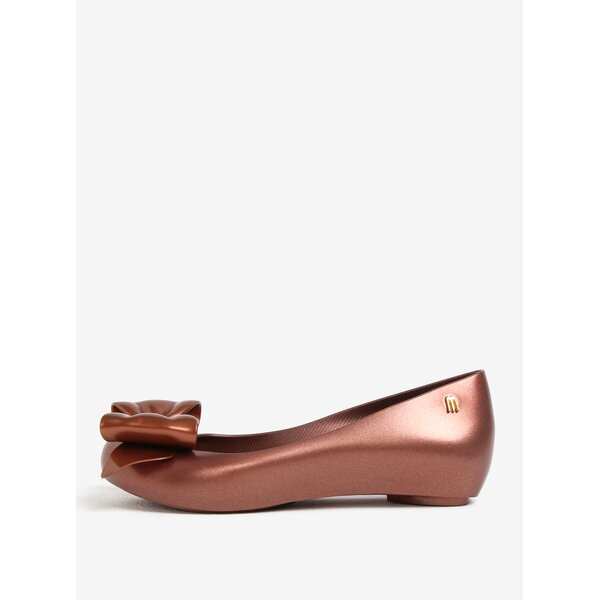 Balerini bronz parfumati cu funda si decupaj - Melissa Ultragirl Sweet