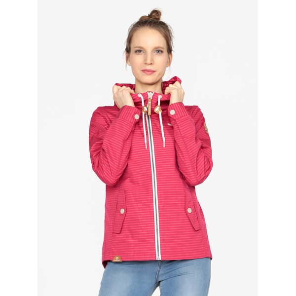Jacheta roz cu dungi si gluga Ragwear Monade Stripes