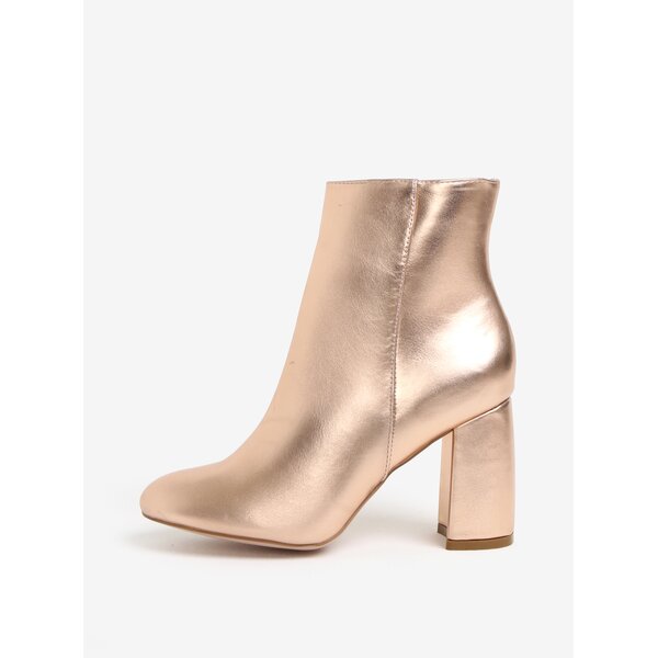 Botine roz cu toc inalt si masiv - MISSGUIDED