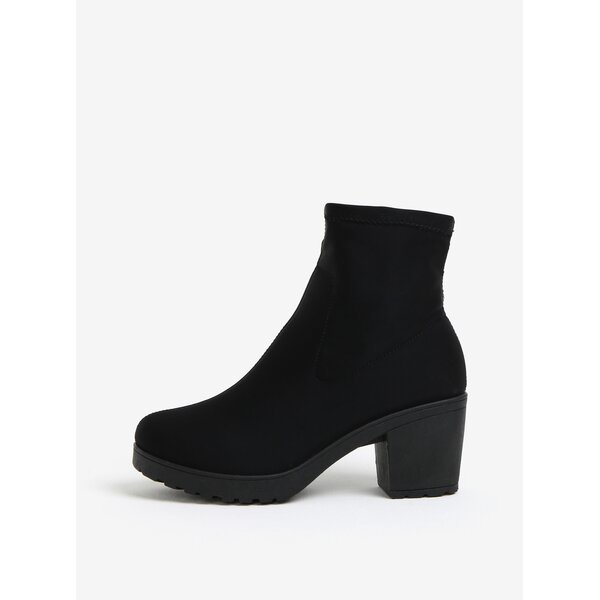 Botine negre cu toc inalt si masiv - MISSGUIDED