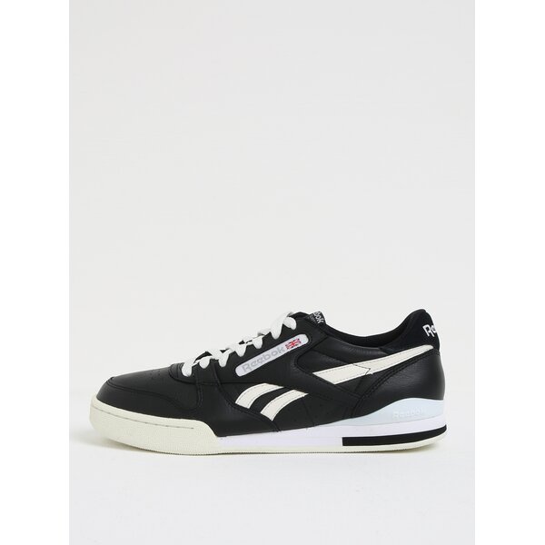 Pantofi sport alb-negru din piele pentru barbati Reebok Phase 1 Pro