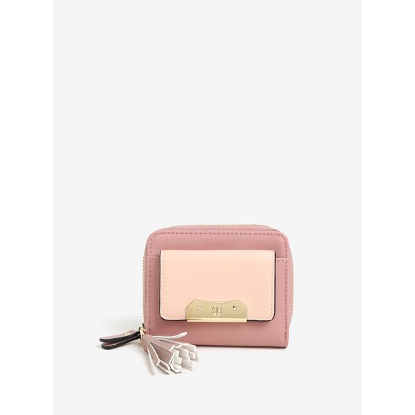 Portofel mic roz cu ciucure decorativ - Bessie London