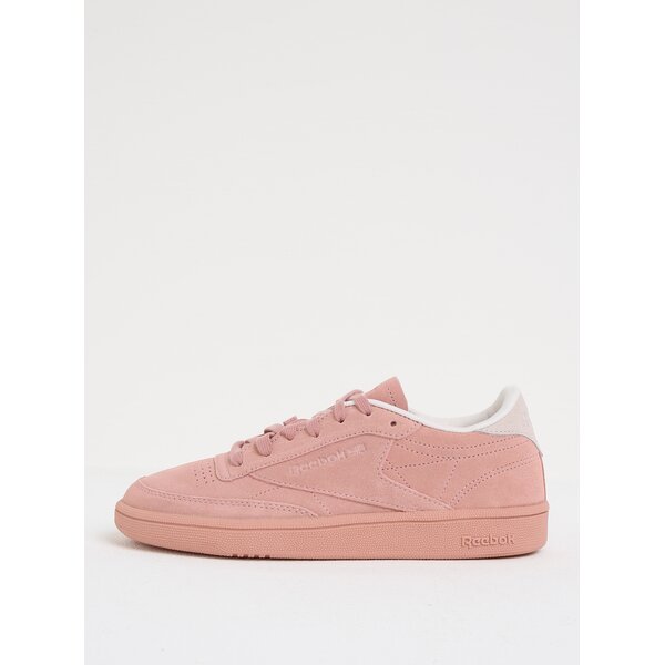 Pantofi sport roz din piele intoarsa pentru femei Reebok Club C 85