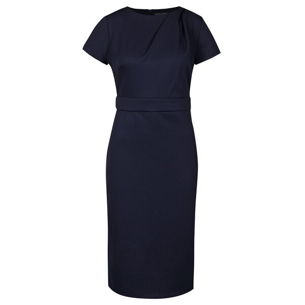 Rochie dreapta bleumarin cu pliuri asimetrice discrete - Dorothy Perkins