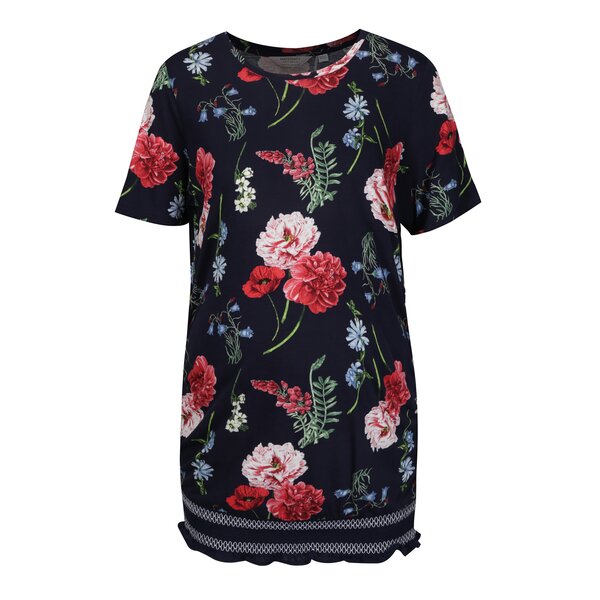 Bluza lunga cu print floral si terminatie elastica Dorothy Perkins Maternity