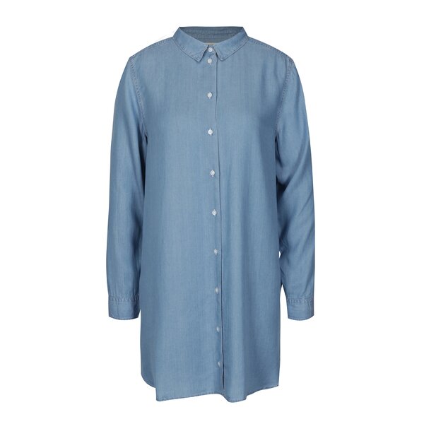 Camasa asimetrica albastra din denim Selected Femme Ines
