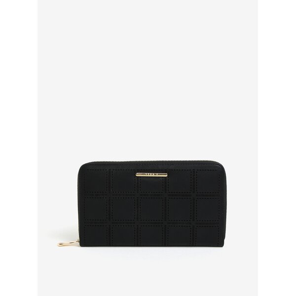 Portofel mare negru cu perforatii Bessie London