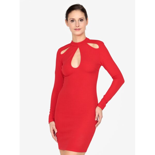Rochie rosie cu decupaje AX Paris