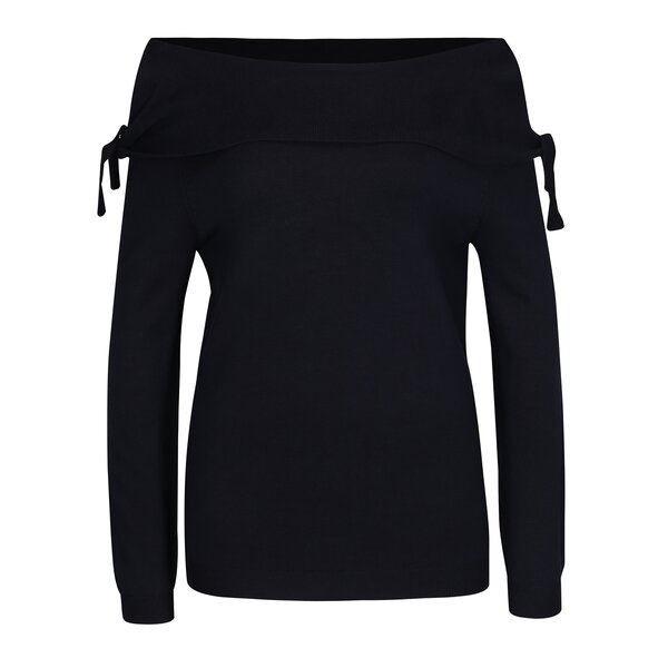 Pulover bleumarin cu decolteu pe umeri Dorothy Perkins