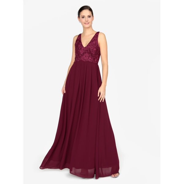 Rohie bordo cu top din dantela - AX Paris