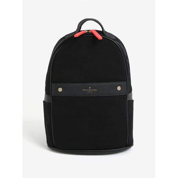 Rucsac negru cu detalii din piele sintetica - Paul´s Boutique Rosa