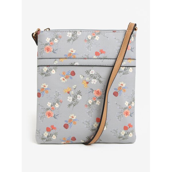Geanta crossbody gri cu print floral Bessie London