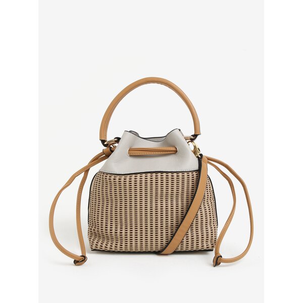 Geanta tip sac crem cu perforatii Bessie London