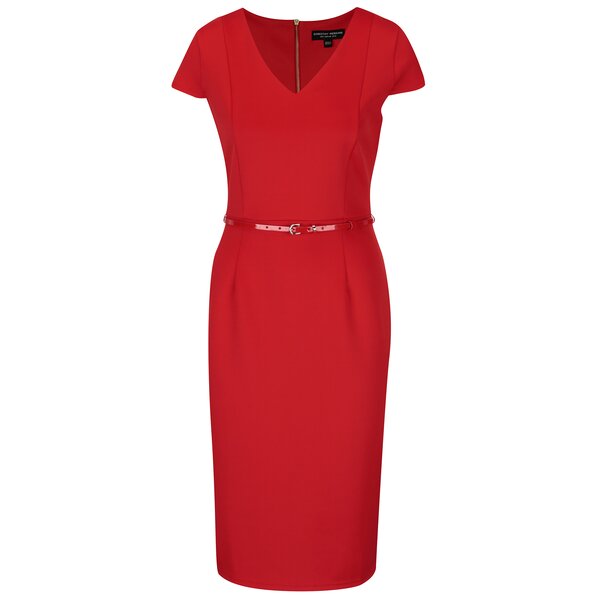 Rochie rosie tubulara cu curea Dorothy Perkins