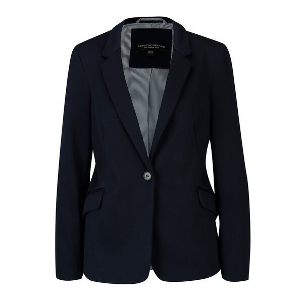 Sacou cambrat bleumarin cu revere - Dorothy Perkins