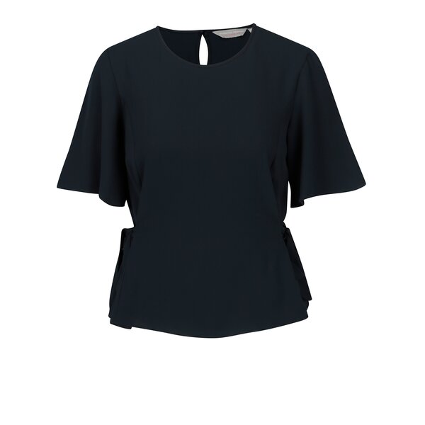 Bluza bleumarin cu maneci fluture - Dorothy Perkins Petite