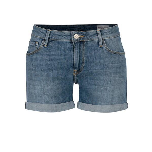 Blugi scurti regular fit albastri pentru femei - Cross Jeans