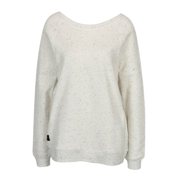 Bluza crem melanj cu decolteu reversibil Makia