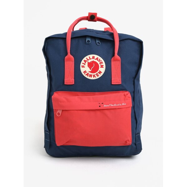 Rucsac urban bleumarin&roz neon impermeabil Fjällräven Save the Arctic Fox Kånken 16 l