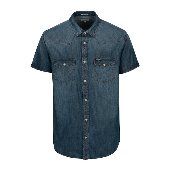 Camasa albastra din denim pentru barbati - Wrangler Western