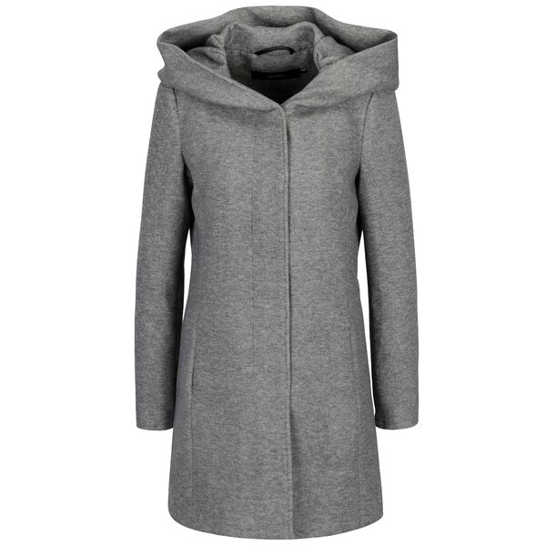 Pardesiu gri melanj cu gluga ampla - VERO MODA Rodona