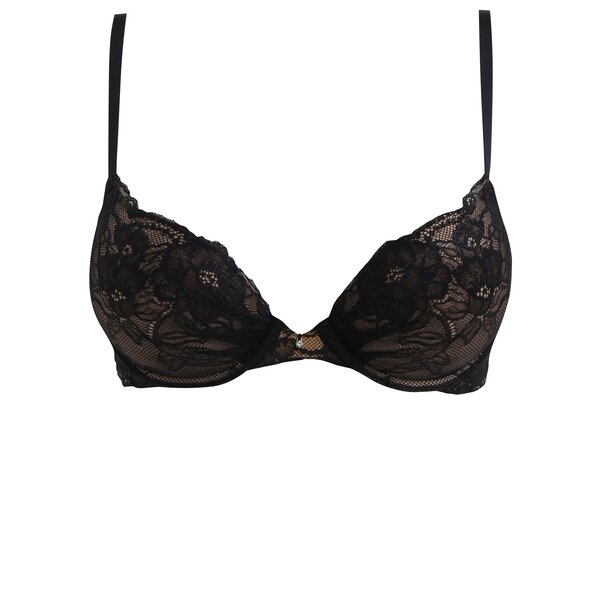 Sutien negru push-up din dantela Maidenform