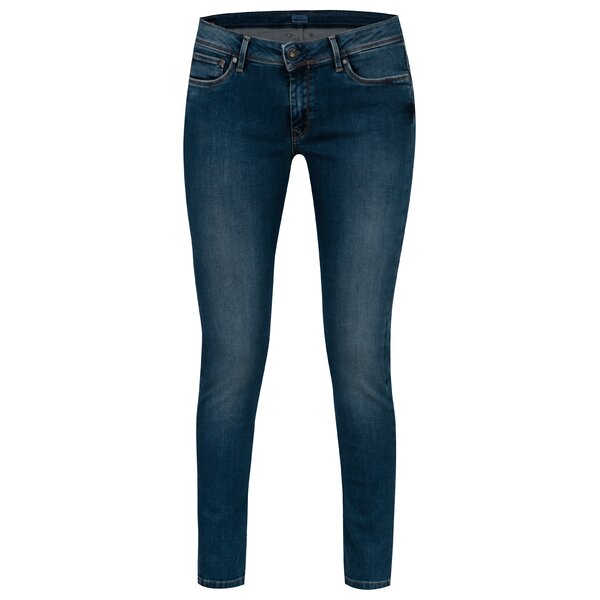 Blugi super skinny albastri cu aspect prespalat pentru femei - Pepe Jeans Lola