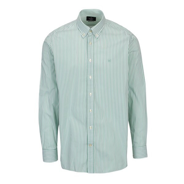 Camasa alb & verde classic fit cu model in dungi - Hackett London