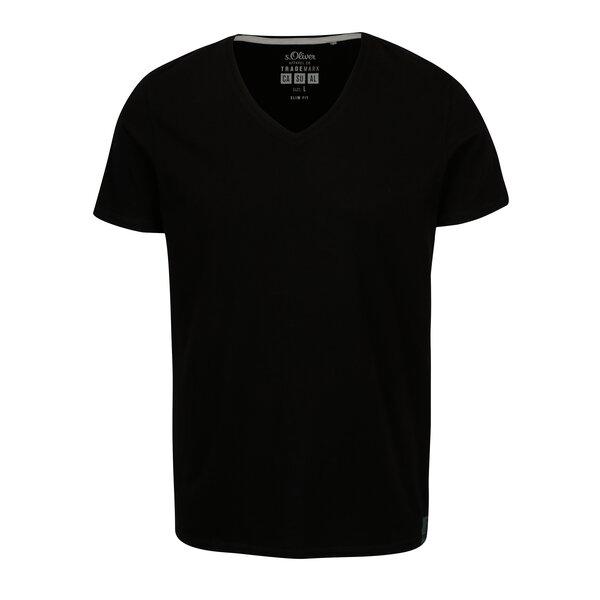 Tricou negru cu anchior pentru barbati s.Oliver