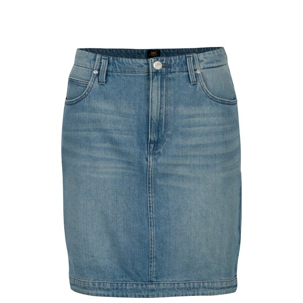 Fusta albastra din denim cu talie inalta - Lee