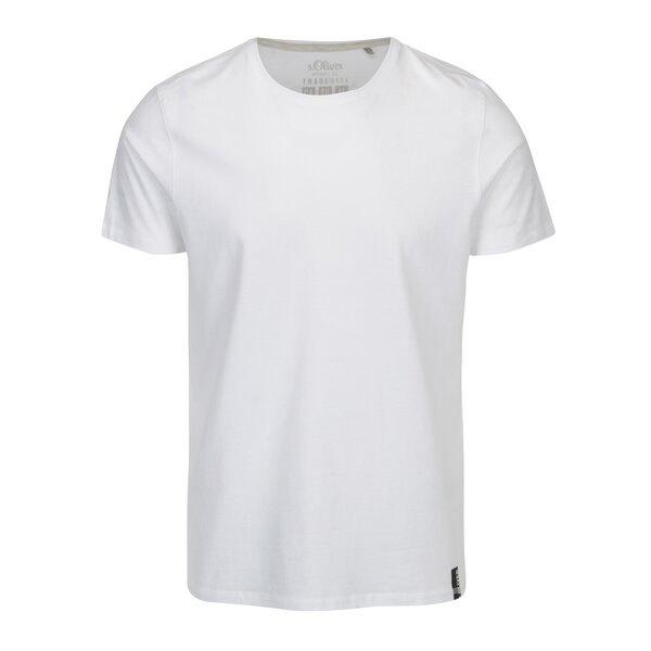 Tricou alb regular fit pentru barbati s.Oliver